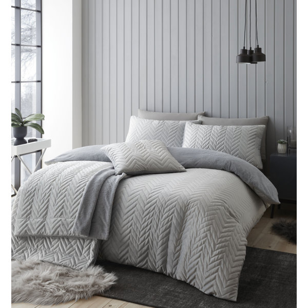 Catherine Lansfield So Soft Velvet Double Duvet Cover Set Wayfair.co.uk